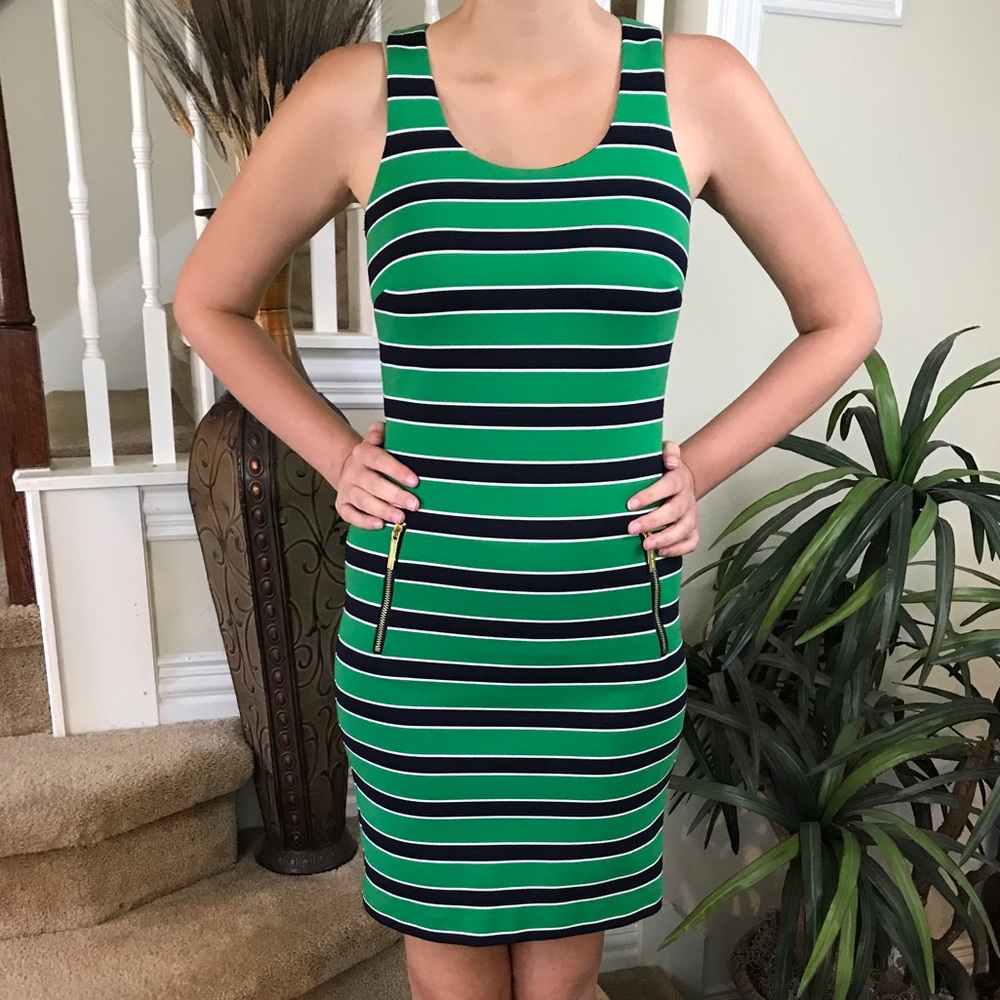 MICHAEL Michael Kors striped knit sheath